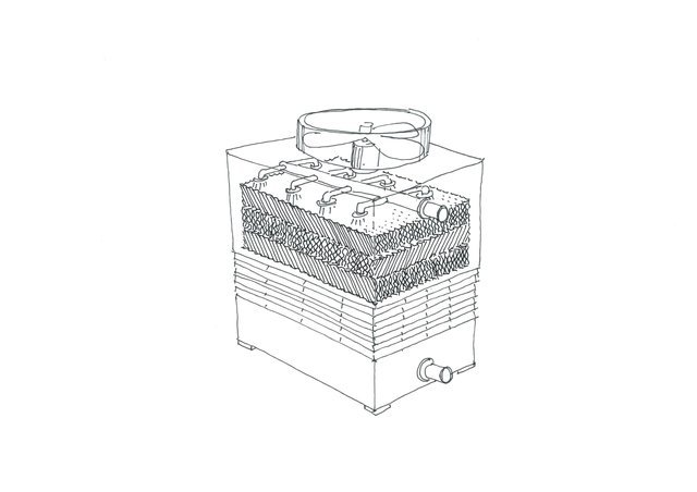 Disegno per torre da raffreddamento a circuito aperto TMA